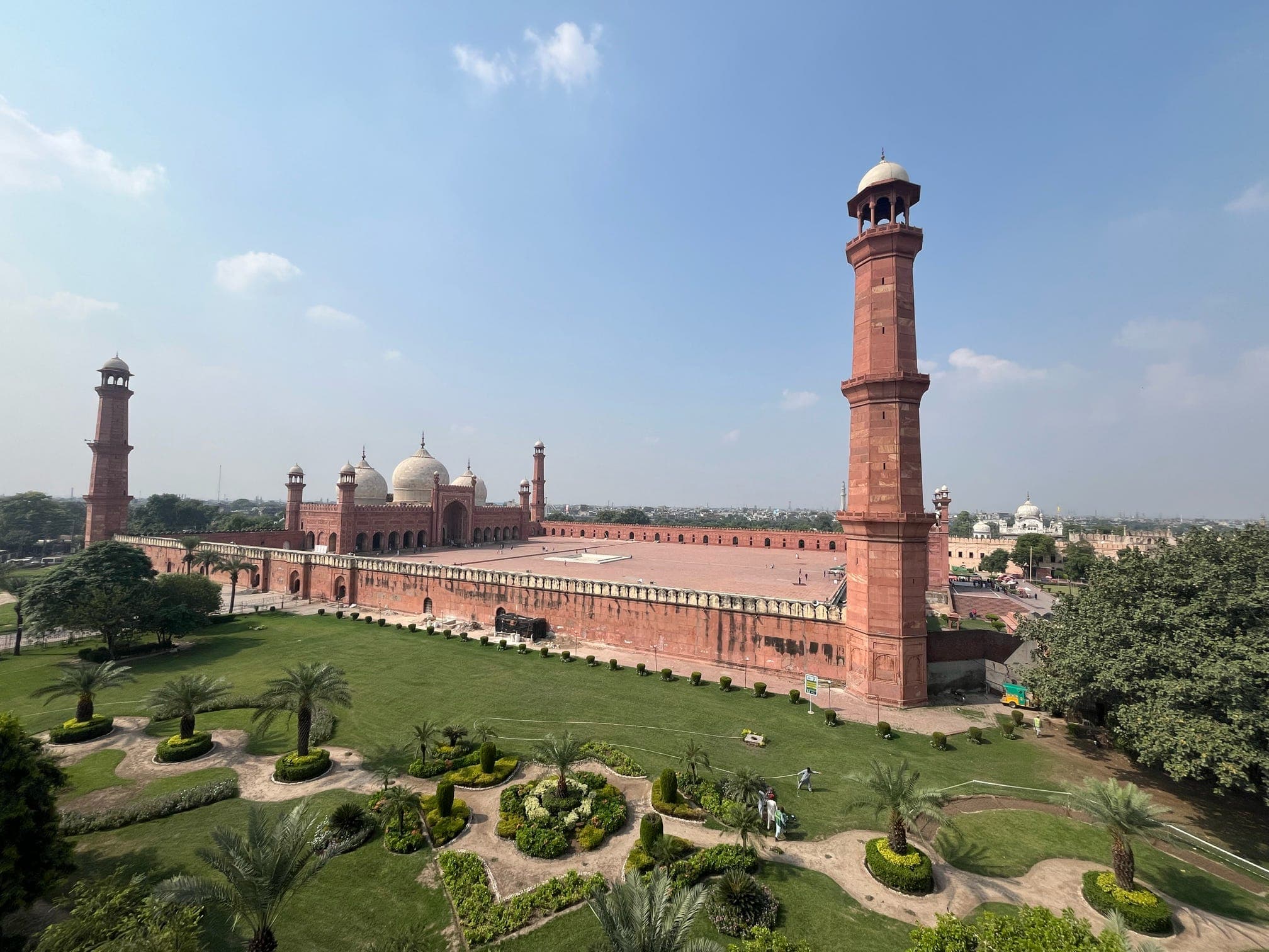Badshahi Mosque and its gardens in Lahore