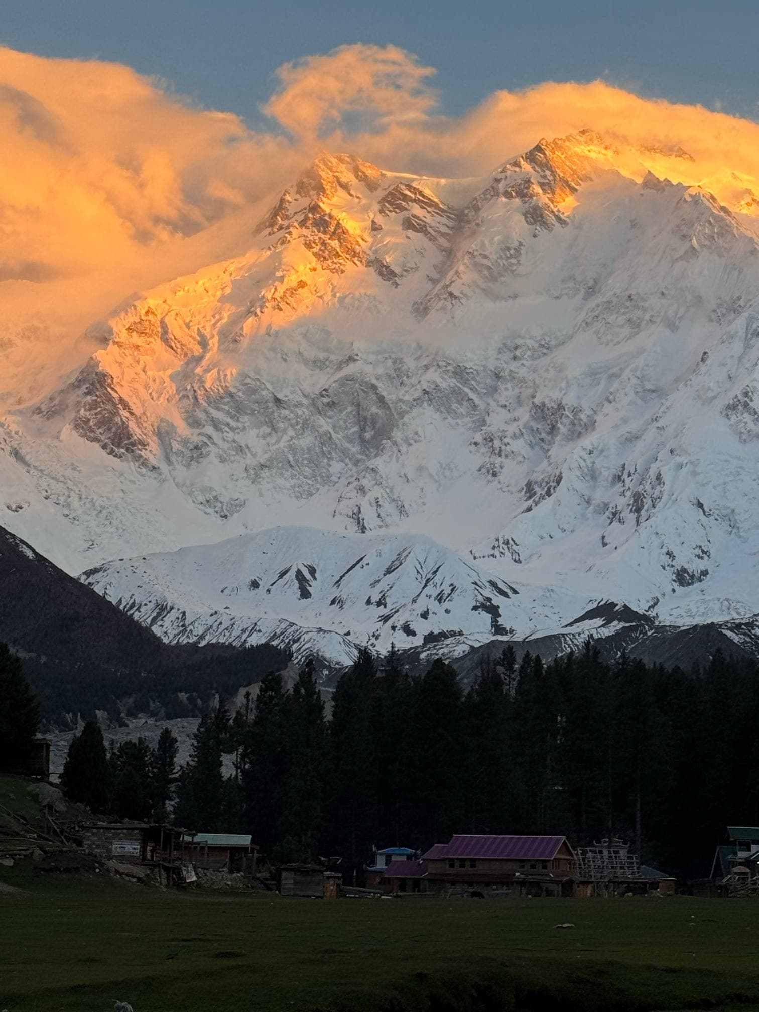 Golden sunrise over Nanga Parbat